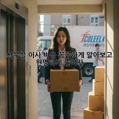 사무실 이사, 비용 꼼꼼하게 알아보고 현명하게 줄이자!