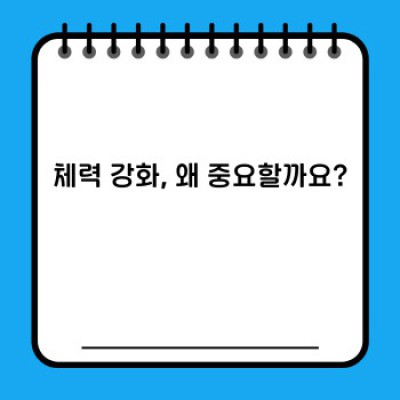 체력 강화 비결: 나만의 최강 체력 레시피 만들기 - 빠른 효과 & 핵심 전략 완벽 가이드