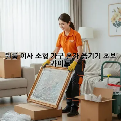 원룸 이사, 소형 가구 혼자 옮기기: 초보 가이드
