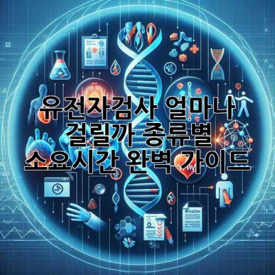 유전자검사, 얼마나 걸릴까?⏳ 종류별 소요시간 완벽 가이드!