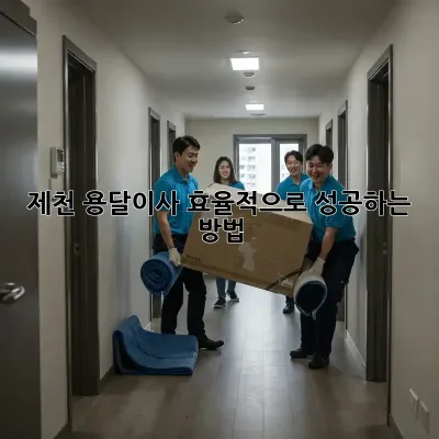 제천 용달이사, 효율적으로 성공하는 방법!