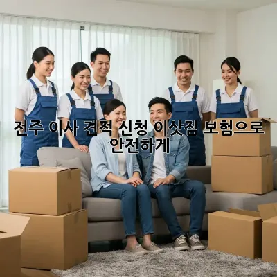 전주 이사 견적 신청: 이삿짐 보험으로 안전하게!