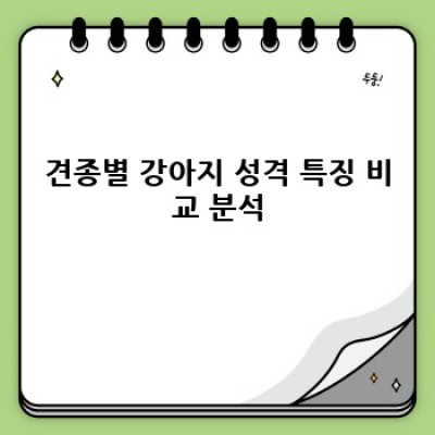 강아지 성격 유형 완벽 가이드: 견종별 특징과 나에게 맞는 반려견 찾기