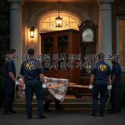 혼자 하는 원룸 이사 정리: 신안 도초면 셀프 이사 완벽 가이드